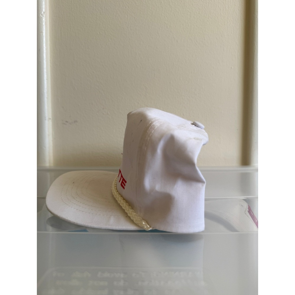 Corvette Embroidered Rope Snapback Hat White Men's One Size Fits All Race Car - Picture 2 of 8